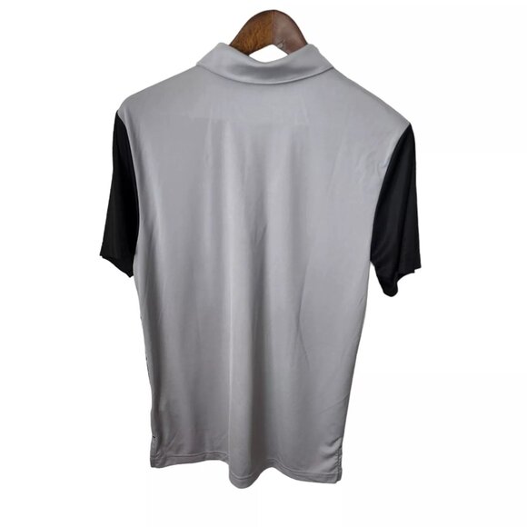 Adidas Climalite Golf Polo Shirt Men's Size 2XL UPF 50+ Black Gray Striped NWT - Picture 4 of 4